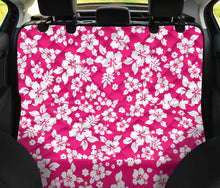 Load image into Gallery viewer, Hot Pink Hibiscus Hawaiian Back Seat Protector Cover For Pets
