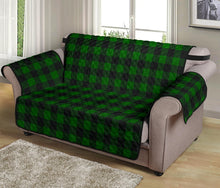 Load image into Gallery viewer, Green Buffalo Plaid 54&quot; Loveseat Couch Cover Sofa Protector Farmhouse Decor
