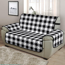 Load image into Gallery viewer, Buffalo Check Chair and a Half Armchair Slipcover Protectors In Black, White and Gray 48
