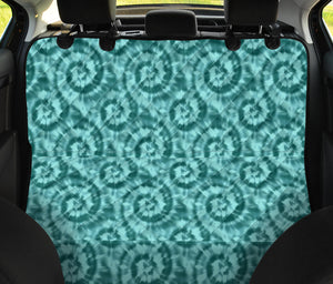 Turquoise Tie Dye Pet Car Seat Cover For Back Seat