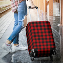 Load image into Gallery viewer, Red and Black Buffalo Plaid Pattern Luggage Cover Suitcase Protector
