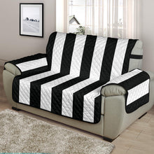 Load image into Gallery viewer, Black and White Vertical Striped Furniture Slipcovers
