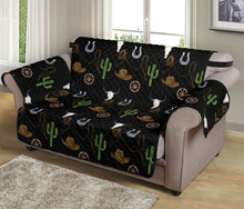 Load image into Gallery viewer, Western Cowboy Pattern on Black Furniture Slipcover Protectors
