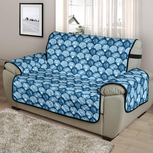 Blue Seashell Pattern Furniture Slipcovers