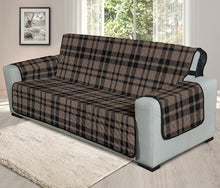 Load image into Gallery viewer, Brown and Black Plaid Furniture Slipcover Protectors
