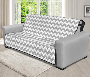 Gray and White Chevron Furniture Slipcover  Protector