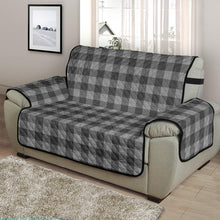 Load image into Gallery viewer, Gray Buffalo Plaid 48&quot; Chair and a Half Sofa Couch Protector
