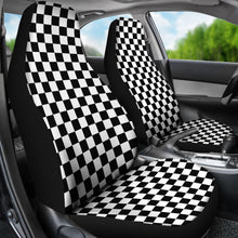 Load image into Gallery viewer, Black and White Checkered Car Seat Covers
