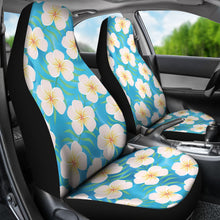 Load image into Gallery viewer, Blue Water With Plumeria Hawaiian Flower Pattern Island Car Seat Covers
