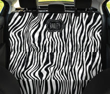 Load image into Gallery viewer, Bailey Zebra Black and White Back Bench Seat Cover For Pets
