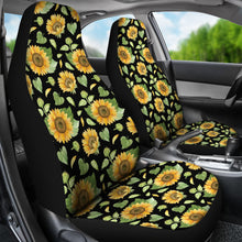Load image into Gallery viewer, Sunflower Pattern and Leaves Car Seat Covers Set
