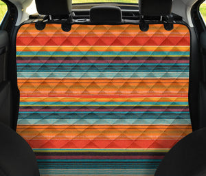 Orange Mexican Serape Back Seat Cover