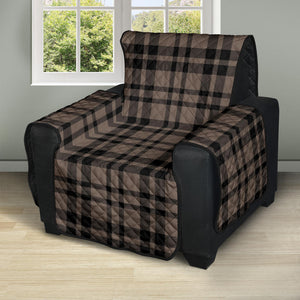 Brown and Black Plaid Furniture Slipcover Protectors