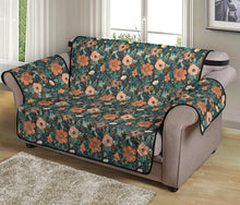 Load image into Gallery viewer, Floral Pattern Orange Peach and Teal Furniture Slipcovers
