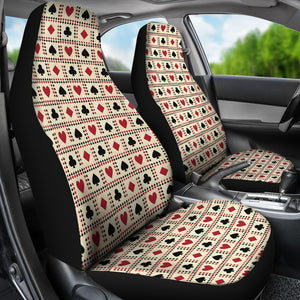 Playing Card Suits Pattern Car Seat Covers Seat Protectors