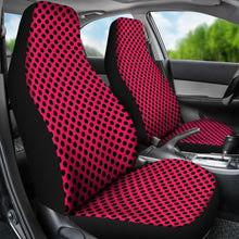 Load image into Gallery viewer, Magenta and Black Polka Dot Car Seat Covers Set

