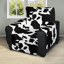 Load image into Gallery viewer, Cow Recliner Cover Black and White Farmhouse Pattern
