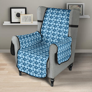 Small Blue Seashell Pattern Furniture Slipcovers