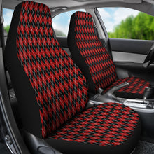 Load image into Gallery viewer, Red and Black Argyle Pattern Car Seat Covers
