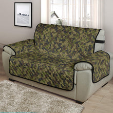 Load image into Gallery viewer, Camo Chair and a Half Protector Cover in Green, Brown and Gray, Camouflage 48&quot; Seat Width
