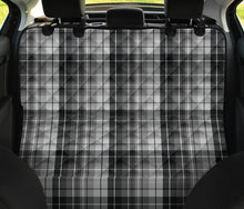 Load image into Gallery viewer, Gray, Black and White Tartan Plaid Back Seat Cover For Pets
