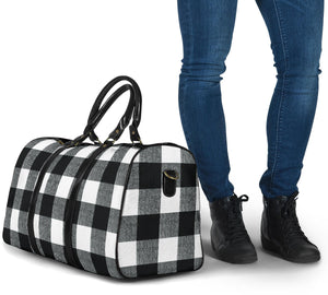 Black and White Buffalo Check Duffel Bag Travel Bag