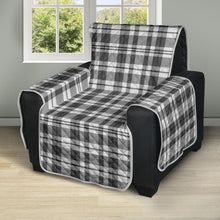 Load image into Gallery viewer, Gray Plaid Recliner Slipcover Protector For Up To 28&quot; Seat Width Chairs
