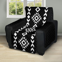 Load image into Gallery viewer, Black White Ethnic Tribal Recliner Chair Slipcover Protector
