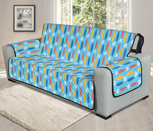 Load image into Gallery viewer, Surfboard Pattern Furniture Slipcovers Blue, Yellow, Coral
