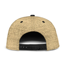 Load image into Gallery viewer, Boho Sunflower Dreamcatcher on Faux Burlap Style Snapback Hat
