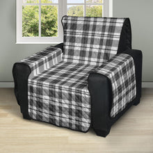 Load image into Gallery viewer, Gray Plaid Recliner Slipcover Protector For Up To 28&quot; Seat Width Chairs
