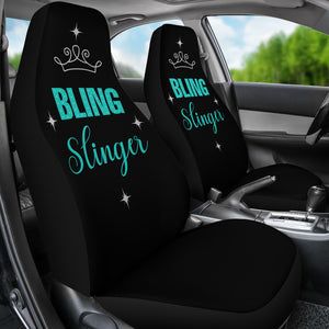 Bling Slinger Car Seat Covers Teal