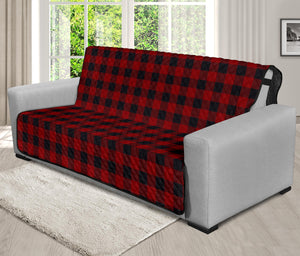 Red and Black Buffalo Plaid 70" Futon Sofa Cover Couch Protector Farmhouse Country Home Decor