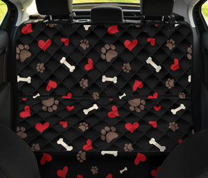 Dog Love Pattern Pet Seat Cover Protector For Back Bench Seat