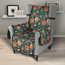 Load image into Gallery viewer, Floral Pattern Orange Peach and Teal Furniture Slipcovers
