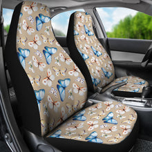 Load image into Gallery viewer, Tan With Watercolor Butterfly Pattern Car Seat Covers
