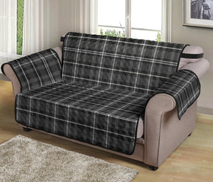 Gray, Black and White Loveseat Sofa Protector Slipcover For 54" Seat Width Couches