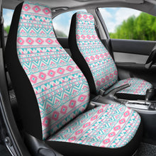 Load image into Gallery viewer, Pink and Turquoise Aztec Pattern Car Seat Covers
