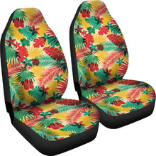 Load image into Gallery viewer, Tan Red Yellow and Green Tropical Island Car Seat Covers
