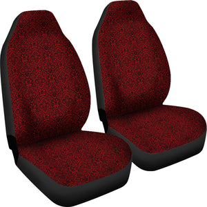 Red and Black Crossbones Pattern Car Seat Covers