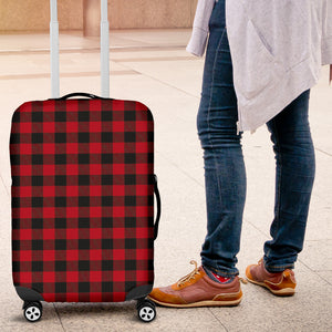 Red and Black Buffalo Plaid Pattern Luggage Cover Suitcase Protector
