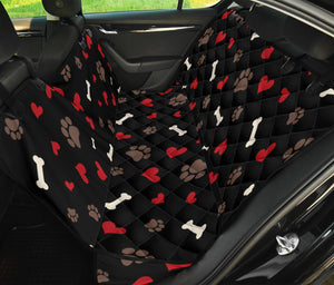 Dog Love Pattern Pet Seat Cover Protector For Back Bench Seat