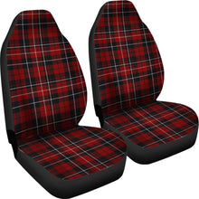 Load image into Gallery viewer, Dark Red, Black, White, Plaid Car Seat Covers Set
