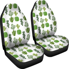 Load image into Gallery viewer, White With Cactus Pattern Car Seat Covers Set
