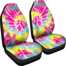Load image into Gallery viewer, Tie Dye Car Seat Covers Pink Yellow Blue Bright
