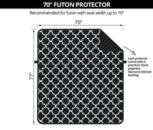 Load image into Gallery viewer, Black and White Quatrefoil Pattern Furniture Slipcover Protectors
