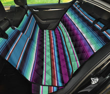 Load image into Gallery viewer, Purple and Green Serape Style Back Seat Cover For Pets
