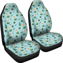 Load image into Gallery viewer, Blue Succulent Cactus Pattern Car Seat Covers
