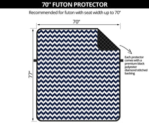 Navy and White Chevron Pattern Furniture Slipcovers