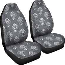 Load image into Gallery viewer, Gray and White Damask Pattern Car Seat Covers Set
